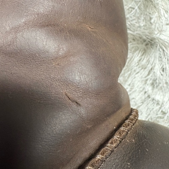 Leather UGG Brown Boots sz10 - Picture 14 of 15